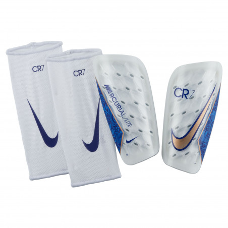 Protège-tibias Nike CR7 Lite blanc bleu