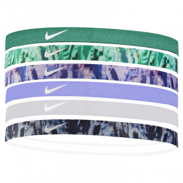 Pack 6 bandeaux élastique Nike blanc vert violet