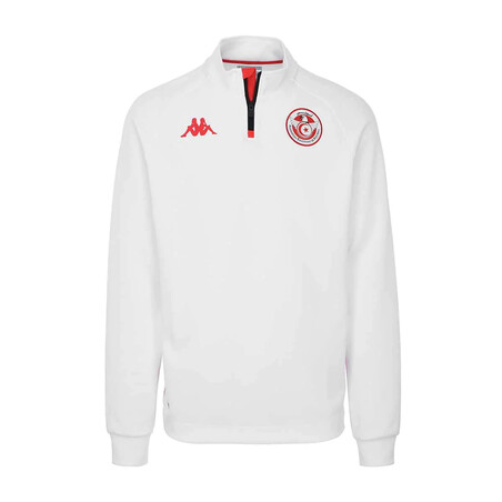 Sweat zippé Tunisie blanc rouge 2022