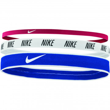Pack 3 bandeaux élastique Nike bleu blanc rouge
