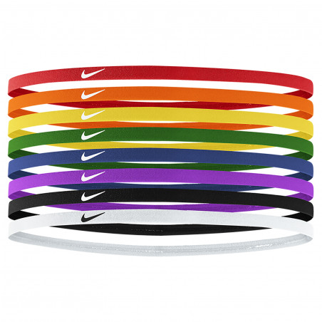 Pack 8 bandeaux élastique Nike arc-en-ciel