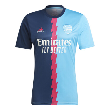 Maillot avant match Arsenal bleu rose 2020/23