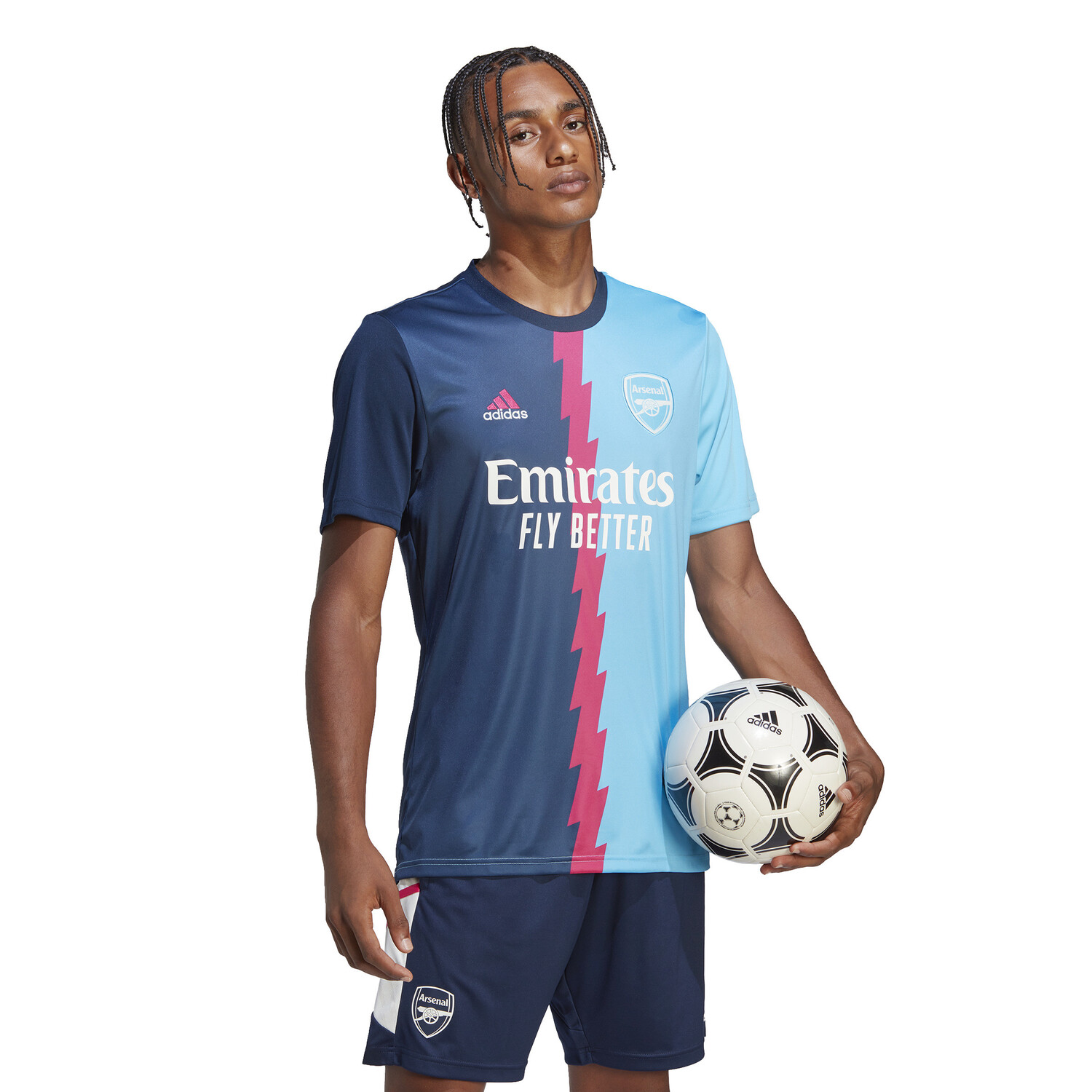 Maillot avant match Arsenal bleu rose 2020/23