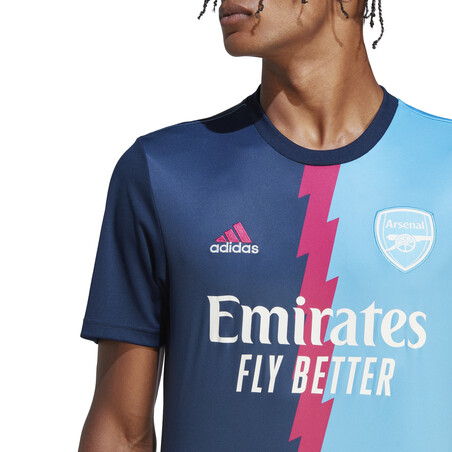 Maillot avant match Arsenal bleu rose 2020/23