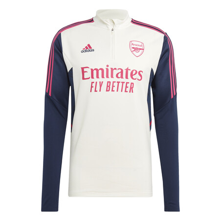 Sweat zippé Arsenal blanc rose 2022/23