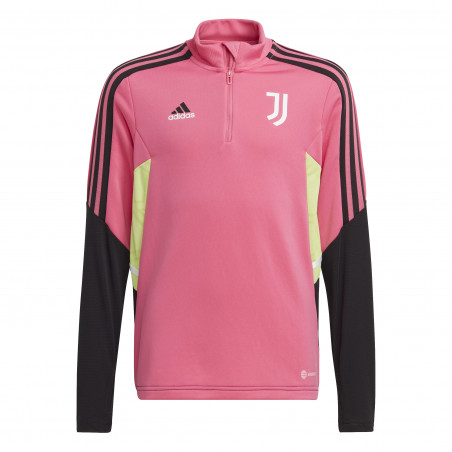 Sweat zippé junior Juventus rose noir 2022/23
