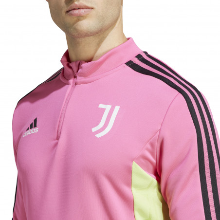Sweat zippé Juventus rose noir 2022/23