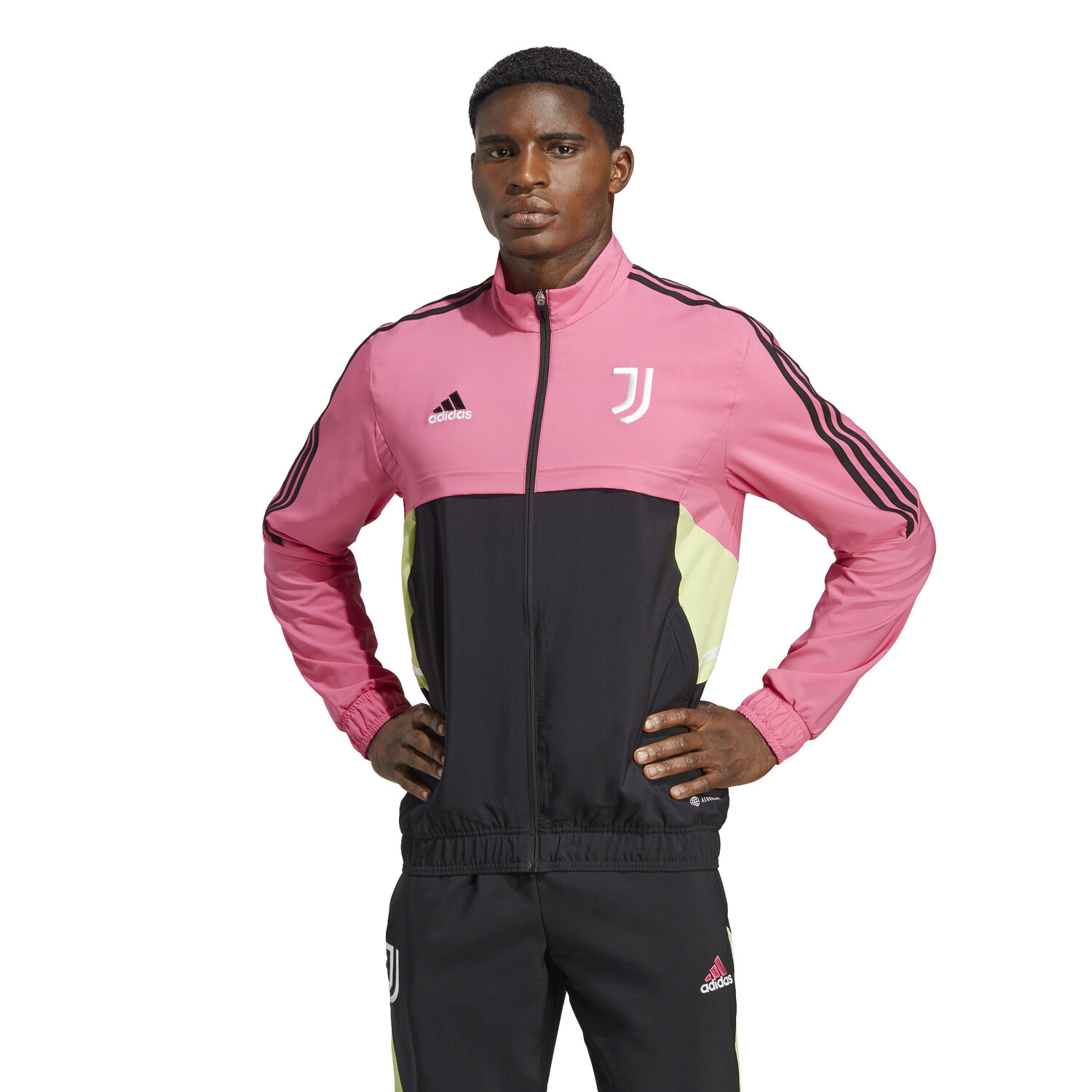 Veste surv tement Juventus Woven noir rose 2022 23 sur Foot