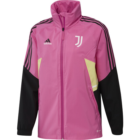 Veste imperméable Juventus rose jaune 2022/23