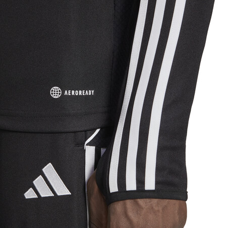 Sweat zippé adidas Tiro23 League noir blanc