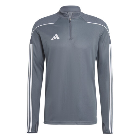 Sweat zippé adidas Tiro23 gris blanc