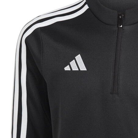 Sweat zippé junior adidas Tiro23 noir blanc