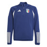 Sweat zippé junior Italie bleu blanc 2023