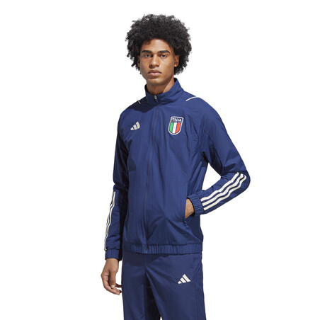 Veste surv tement Italie Woven bleu blanc 2023 sur Foot