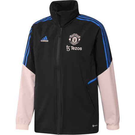 Veste imperméable Manchester United rose bleu 2022/23