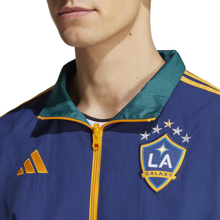 Veste survêtement Los Angeles Galaxy Anthem bleu jaune 2023