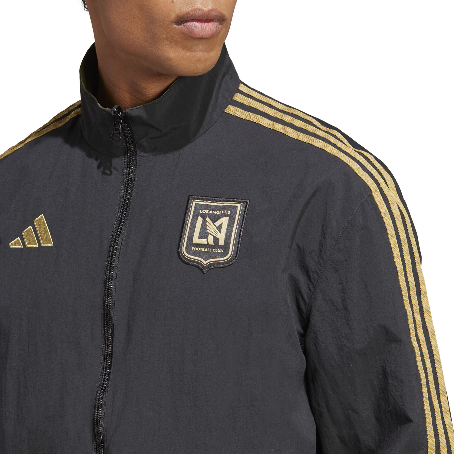 Veste survêtement Los Angeles FC Anthem noir or 2023 sur Foot.fr