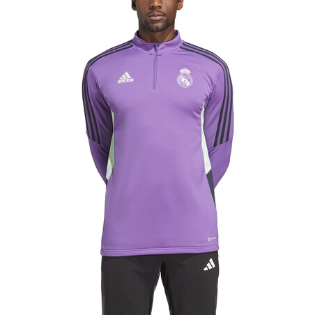 Sweat zippé Real Madrid violet noir 2022/23