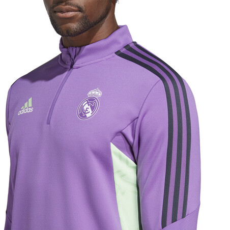 Sweat zippé Real Madrid violet noir 2022/23