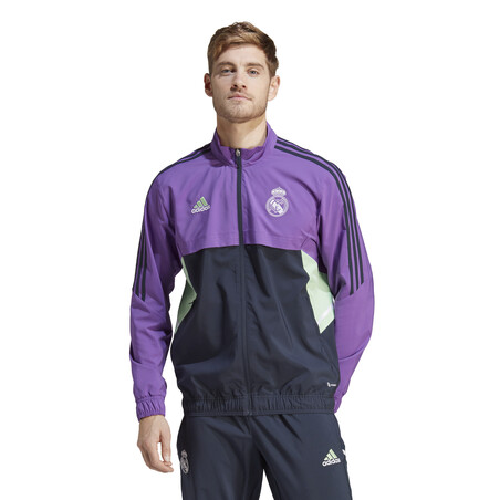 Veste survêtement Real Madrid woven violet noir 2022/23