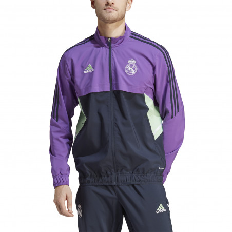 Veste survêtement Real Madrid woven violet noir 2022/23