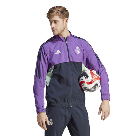 Veste survêtement Real Madrid woven violet noir 2022/23