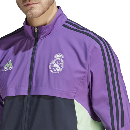 Veste survêtement Real Madrid woven violet noir 2022/23