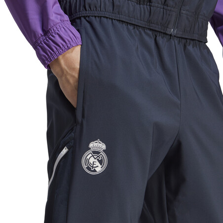 Pantalon surv tement Real Madrid woven bleu violet 2022 23 sur Foot