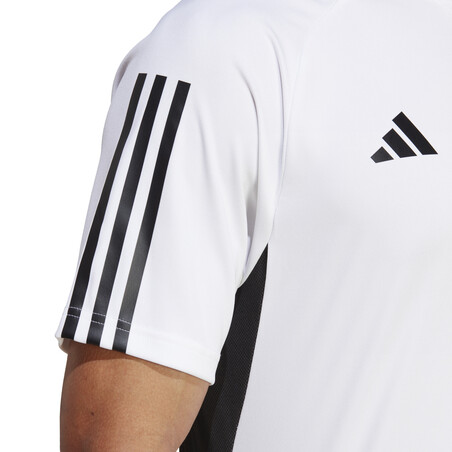 Maillot entraînement adidas Tiro23 blanc noir