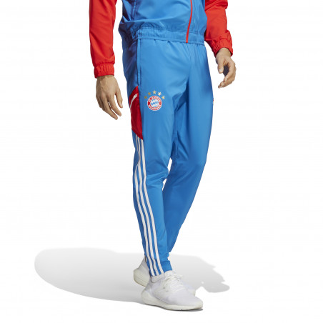 Pantalon survêtement Bayern Munich woven bleu rouge 2022/23