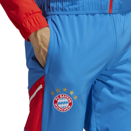 Pantalon survêtement Bayern Munich woven bleu rouge 2022/23