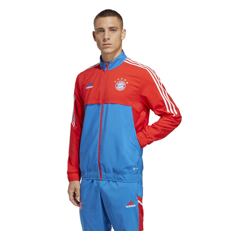 Veste survêtement Bayern Munich woven bleu rouge 2022/23