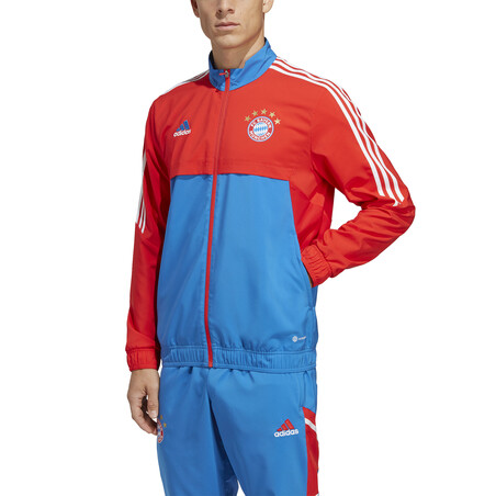 Veste survêtement Bayern Munich woven bleu rouge 2022/23