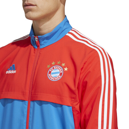 Veste survêtement Bayern Munich woven bleu rouge 2022/23