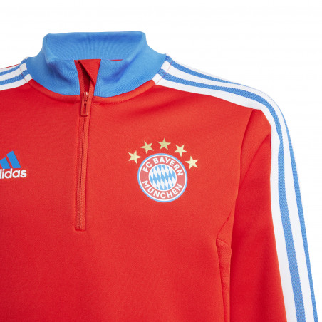 Sweat zippé junior Bayern Munich rouge bleu 2022/23
