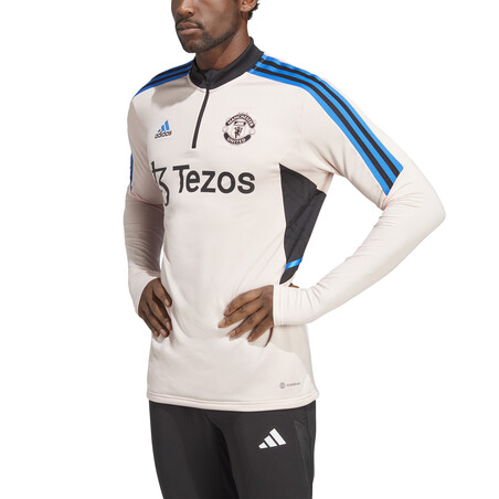 Sweat zippé Manchester United rose bleu 2022/23