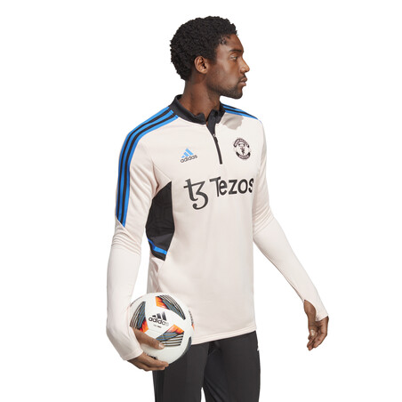 Sweat zippé Manchester United rose bleu 2022/23