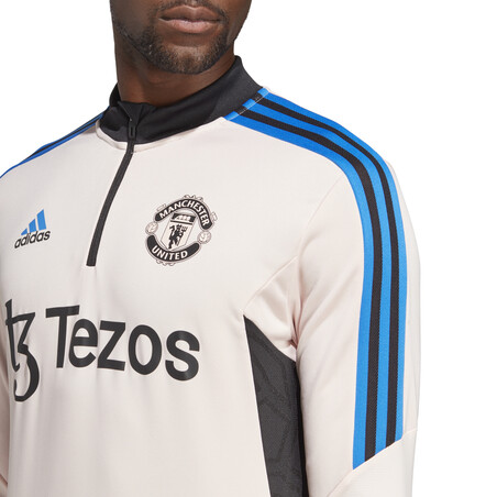 Sweat zippé Manchester United rose bleu 2022/23