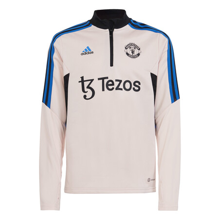 Sweat zippé junior Manchester United rose bleu 2022/23