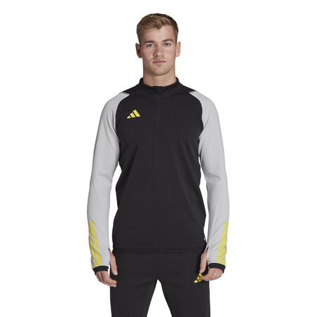 Sweat zippé adidas Tiro23 gris jaune