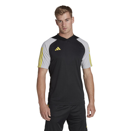 Maillot entraînement adidas Tiro23 Competition gris jaune