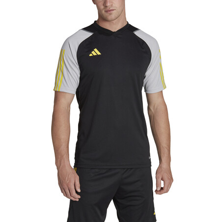 Maillot entraînement adidas Tiro23 Competition gris jaune