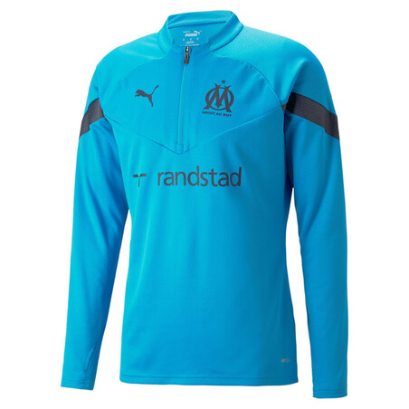 Sweat zippé junior OM bleu azur 2022/23