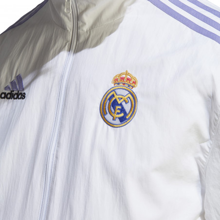 Veste survêtement Real Madrid Anthem blanc violet 2022/23