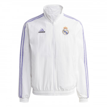 Veste survêtement Real Madrid Anthem blanc violet 2022/23