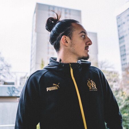Veste survêtement OM Casual noir or 2022/23