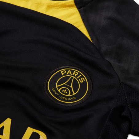Maillot entraînement junior PSG Strike noir jaune 2022/23