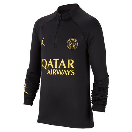 Sweat zippé junior PSG Strike noir jaune 2022/23