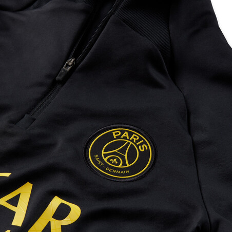 Sweat zippé junior PSG Strike noir jaune 2022/23