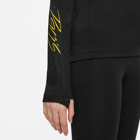 Sweat zippé junior PSG Strike noir jaune 2022/23